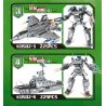 MINGDI LEIBAO K0502 0502 non  LỰC LƯỢNG VŨ TRANG TỔ HỢP WAR MECHA 4 bộ đồ chơi xếp lắp ráp ghép mô hình Military Army ARMED FORCES Quân Sự Bộ Đội 905 khối