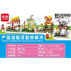 MINGDI LEIBAO K0275 0275 non  CHÒI ĂN 4 LOẠI bộ đồ chơi xếp lắp ráp ghép mô hình DELICIOUS HOUSING 951 khối