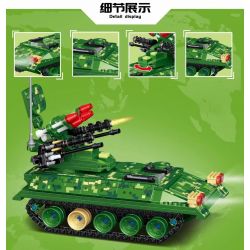 MINGDI LEIBAO K0884 0884 non  VŨ KHÍ QUAN TRỌNG NHẤT CỦA ĐẤT NƯỚC PHÁO PHÒNG KHÔNG TỰ HÀNH FGZ957 bộ đồ chơi xếp lắp ráp ghép mô hình Military Army A SHARP WEAPON OF THE COUNTRY Quân Sự Bộ Đội 454 khối