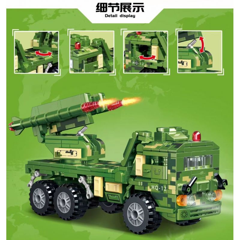 MINGDI LEIBAO K0881 0881 non  VŨ KHÍ QUAN TRỌNG NHẤT CỦA ĐẤT NƯỚC XE TÊN LỬA HONGQI bộ đồ chơi xếp lắp ráp ghép mô hình Military Army A SHARP WEAPON OF THE COUNTRY Quân Sự Bộ Đội 405 khối