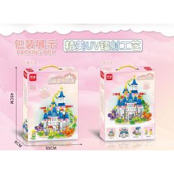 MINGDI LEIBAO K0709 0709 non  LÂU ĐÀI CÔNG CHÚA HOA ĐẦY bộ đồ chơi xếp lắp ráp ghép mô hình PRINCESS CASTLE 504 khối