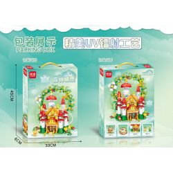 MINGDI LEIBAO K0710 0710 non  LÂU ĐÀI CÔNG CHÚA TRONG RỪNG bộ đồ chơi xếp lắp ráp ghép mô hình PRINCESS CASTLE 501 khối