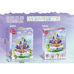 MINGDI LEIBAO K0711 0711 non  LÂU ĐÀI CÔNG CHÚA ẢO bộ đồ chơi xếp lắp ráp ghép mô hình PRINCESS CASTLE 503 khối