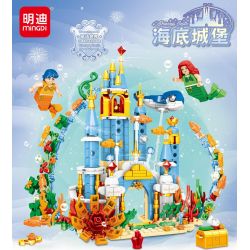 MINGDI LEIBAO K0712 0712 non  LÂU ĐÀI CÔNG CHÚA DƯỚI BIỂN bộ đồ chơi xếp lắp ráp ghép mô hình PRINCESS CASTLE 501 khối
