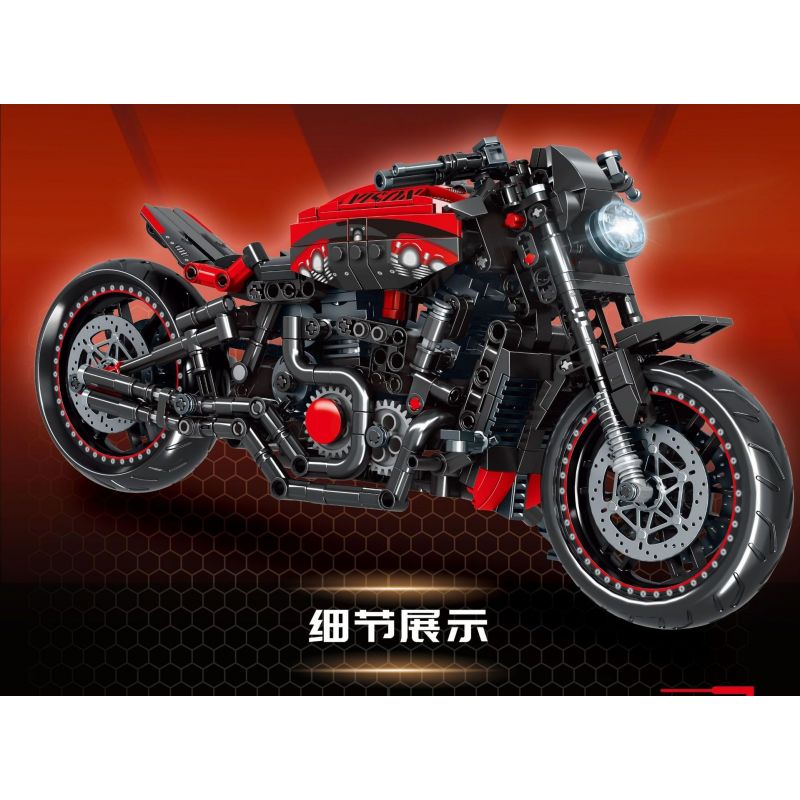 LEIBAO 8160 non  ĐẠP XE VỚI TỐC ĐỘ HARLEY WILD LUTHERAN bộ đồ chơi xếp lắp ráp ghép mô hình  MOTORCYCLE Kỹ Thuật Công Nghệ Cao Mô Hình Phương Tiện 826 khối