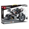 LEIBAO 8163 non  LÁI XE TỐC ĐỘ YAMAHA R1M bộ đồ chơi xếp lắp ráp ghép mô hình  MOTORCYCLE Kỹ Thuật Công Nghệ Cao Mô Hình Phương Tiện 842 khối