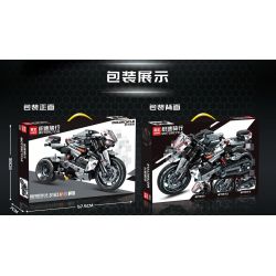 LEIBAO 8163 non  LÁI XE TỐC ĐỘ YAMAHA R1M bộ đồ chơi xếp lắp ráp ghép mô hình  MOTORCYCLE Kỹ Thuật Công Nghệ Cao Mô Hình Phương Tiện 842 khối