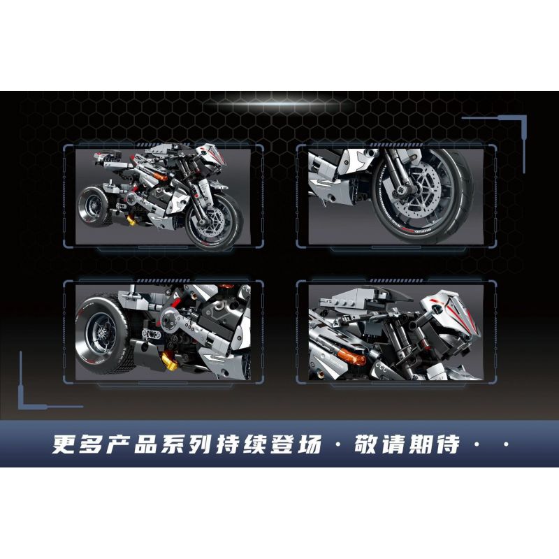 LEIBAO 8163 non  LÁI XE TỐC ĐỘ YAMAHA R1M bộ đồ chơi xếp lắp ráp ghép mô hình  MOTORCYCLE Kỹ Thuật Công Nghệ Cao Mô Hình Phương Tiện 842 khối