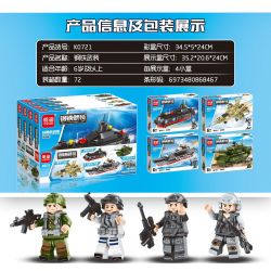 MINGDI LEIBAO K0721 0721 non  QUÂN ĐOÀN VŨ TRANG THÉP TRÊN BIỂN BỘ VÀ KHÔNG 4 LOẠI bộ đồ chơi xếp lắp ráp ghép mô hình Military Army STEEL ARMED Quân Sự Bộ Đội 1043 khối