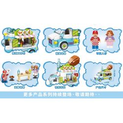 MINGDI LEIBAO 10141 non  TÌM XE BÁN ĐỒ ĂN GÀ RÁN CAY bộ đồ chơi xếp lắp ráp ghép mô hình FOOD CART 504 khối