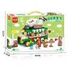 MINGDI LEIBAO 10142 non  TÌM XE BÁN ĐỒ ĂN RICH COFFEE TRUCK bộ đồ chơi xếp lắp ráp ghép mô hình FOOD CART 513 khối
