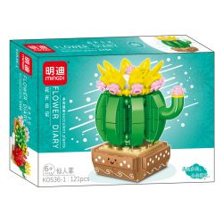 MINGDI LEIBAO K0536 0536 non  NHẬT KÝ HOA MỌNG NƯỚC bộ đồ chơi xếp lắp ráp ghép mô hình Creator SUCCULENT PLANTS Sáng Tạo 919 khối