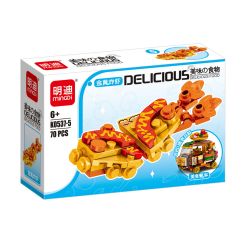 MINGDI LEIBAO K0537 0537 non  8 LOẠI MÓN ĂN NGON KEM XOÀI KEBAB DƯA HẤU MÁT LẠNH SUSHI TRỨNG CÁ TÔM CHIÊN VÀNG BÁNH QUY CẦU VỒNG ĐẦY MÀU SẮC RAMEN CÁNH GÀ NƯỚNG bộ đồ chơi xếp lắp ráp ghép mô hình 563 khối