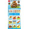 MINGDI LEIBAO K0537 0537 non  8 LOẠI MÓN ĂN NGON KEM XOÀI KEBAB DƯA HẤU MÁT LẠNH SUSHI TRỨNG CÁ TÔM CHIÊN VÀNG BÁNH QUY CẦU VỒNG ĐẦY MÀU SẮC RAMEN CÁNH GÀ NƯỚNG bộ đồ chơi xếp lắp ráp ghép mô hình 563 khối