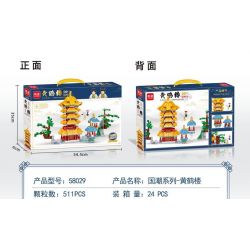 MINGDI LEIBAO 58029 non  THÁP HẠC VÀNG bộ đồ chơi xếp lắp ráp ghép mô hình 511 khối