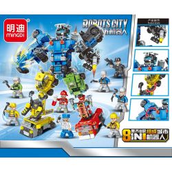 MINGDI LEIBAO K0517 0517 non  ROBOT ĐÔ THỊ 8 TỔ HỢP bộ đồ chơi xếp lắp ráp ghép mô hình 862 khối