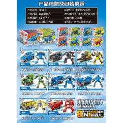 MINGDI LEIBAO K0517 0517 non  ROBOT ĐÔ THỊ 8 TỔ HỢP bộ đồ chơi xếp lắp ráp ghép mô hình 862 khối