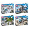 MINGDI LEIBAO K0257 0257 non  VŨ KHÍ CHIẾN TRƯỜNG KẾT HỢP MECHA 4 TRÊN KHÔNG bộ đồ chơi xếp lắp ráp ghép mô hình Military Army Quân Sự Bộ Đội 782 khối