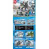 MINGDI LEIBAO K0257 0257 non  VŨ KHÍ CHIẾN TRƯỜNG KẾT HỢP MECHA 4 TRÊN KHÔNG bộ đồ chơi xếp lắp ráp ghép mô hình Military Army Quân Sự Bộ Đội 782 khối
