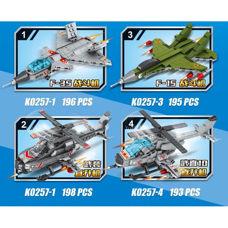 MINGDI LEIBAO K0257 0257 non  VŨ KHÍ CHIẾN TRƯỜNG KẾT HỢP MECHA 4 TRÊN KHÔNG bộ đồ chơi xếp lắp ráp ghép mô hình Military Army Quân Sự Bộ Đội 782 khối