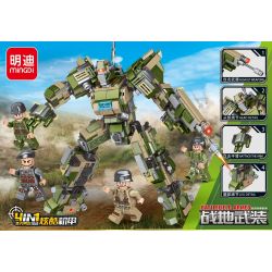MINGDI LEIBAO K0258 0258 non  VŨ KHÍ CHIẾN TRƯỜNG SỰ KẾT HỢP 4 MECHAS THÚ VỊ bộ đồ chơi xếp lắp ráp ghép mô hình Military Army Quân Sự Bộ Đội 1012 khối