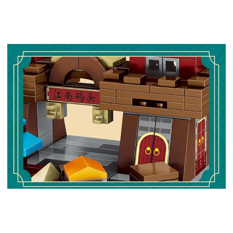 MINGDI LEIBAO K0500 0500 non  4 LOẠI HÌNH KIẾN ​​TRÚC CỔ ĐIỂN PHƯỢNG HOÀNG TRẤN BẾN CẢNG GIANG NAM CHIẾT WUZHEN NHÀ SÁCH bộ đồ chơi xếp lắp ráp ghép mô hình Military Army Quân Sự Bộ Đội 1051 khối
