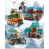 MINGDI LEIBAO K0500 0500 non  4 LOẠI HÌNH KIẾN ​​TRÚC CỔ ĐIỂN PHƯỢNG HOÀNG TRẤN BẾN CẢNG GIANG NAM CHIẾT WUZHEN NHÀ SÁCH bộ đồ chơi xếp lắp ráp ghép mô hình Military Army Quân Sự Bộ Đội 1051 khối
