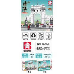 LE YI 88070 non  ĐẠI HỌC THANH HOA bộ đồ chơi xếp lắp ráp ghép mô hình 409 khối