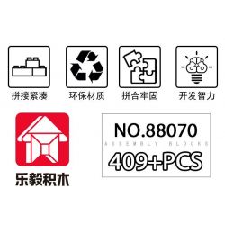 LE YI 88070 non  ĐẠI HỌC THANH HOA bộ đồ chơi xếp lắp ráp ghép mô hình 409 khối