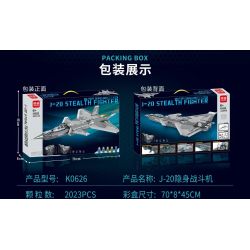 MINGDI LEIBAO K0626 0626 non  MÁY BAY CHIẾN ĐẤU TÀNG HÌNH J-20 bộ đồ chơi xếp lắp ráp ghép mô hình Military Army J-20 STEALTH FIGHTER Quân Sự Bộ Đội 2023 khối