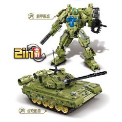 MINGDI LEIBAO K0351 0351 non  CƠ KHÍ XE TĂNG KIỂU 15 bộ đồ chơi xếp lắp ráp ghép mô hình Military Army TANK MECH Quân Sự Bộ Đội 919 khối