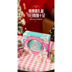 SEMBO 605034 non  HỘP NHẠC CÂY THÔNG NOEL TÌNH YÊU bộ đồ chơi xếp lắp ráp ghép mô hình Creator CHRISTMAS Sáng Tạo 1365 khối