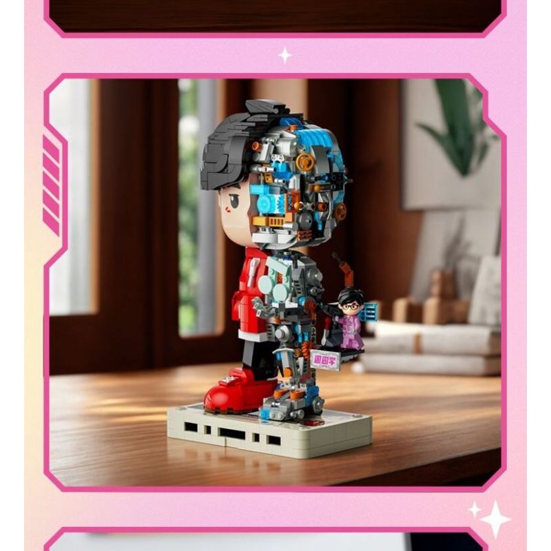 GUDI 52100 non  NGƯỜI MÁY CỦA BẠN CÙNG LỚP CHU bộ đồ chơi xếp lắp ráp ghép mô hình CHOUCHOU 1435 khối