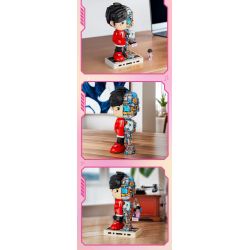 GUDI 52100 non  NGƯỜI MÁY CỦA BẠN CÙNG LỚP CHU bộ đồ chơi xếp lắp ráp ghép mô hình CHOUCHOU 1435 khối