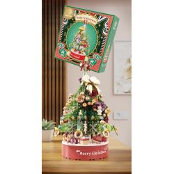 MANGE TECHNOLOGY 9189 non  HỘP NHẠC CÂY THÔNG GIÁNG SINH bộ đồ chơi xếp lắp ráp ghép mô hình Creator MERRY CHRISTMAS Sáng Tạo 812 khối