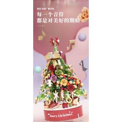 MANGE TECHNOLOGY 9189 non  HỘP NHẠC CÂY THÔNG GIÁNG SINH bộ đồ chơi xếp lắp ráp ghép mô hình Creator MERRY CHRISTMAS Sáng Tạo 812 khối