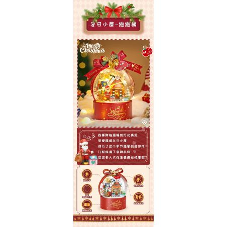 LOZ 1303 non  XÔ ÔM GIÁNG SINH NGÔI NHÀ MÙA ĐÔNG bộ đồ chơi xếp lắp ráp ghép mô hình Creator Sáng Tạo