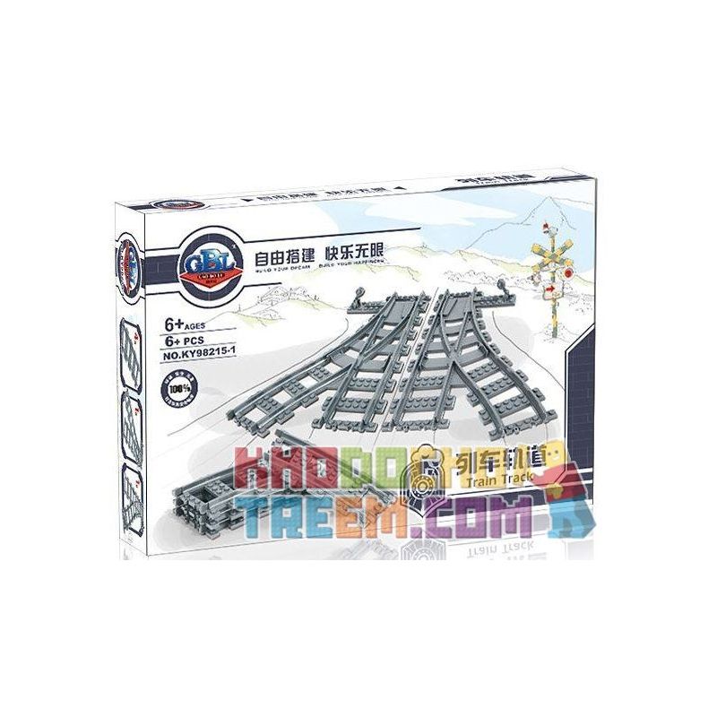 Lego compatible train tracks. Enlighten. 60238. Switch, curved and straight  tracks., Hobbies & Toys, Toys & Games on Carousell