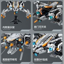 IM.MASTER QIHUI 6813 non  TÀU KIẾM TIA X bộ đồ chơi xếp lắp ráp ghép mô hình  Kỹ Thuật Công Nghệ Cao Mô Hình Phương Tiện 1221 khối
