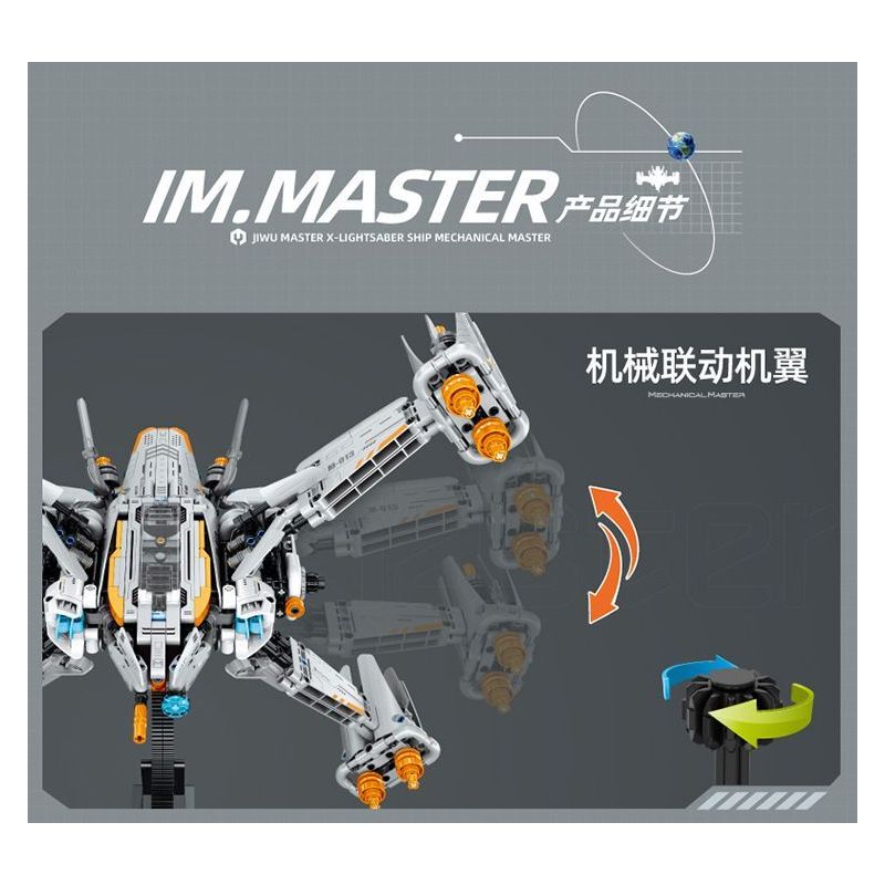 IM.MASTER QIHUI 6813 non  TÀU KIẾM TIA X bộ đồ chơi xếp lắp ráp ghép mô hình  Kỹ Thuật Công Nghệ Cao Mô Hình Phương Tiện 1221 khối