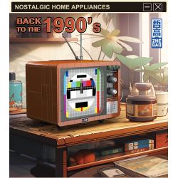 ZHEGAO 662015 non  TRỞ LẠI NĂM 1990 TRUYỀN HÌNH bộ đồ chơi xếp lắp ráp ghép mô hình BACK TO THE 1990'S 549 khối