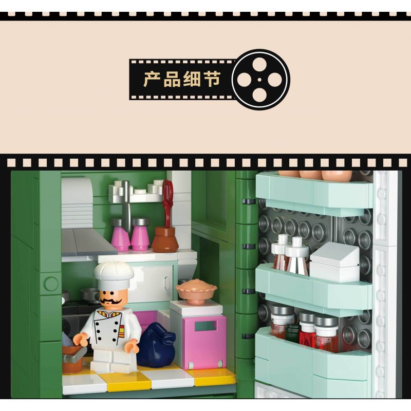 ZHEGAO 662017 non  TRỞ LẠI NĂM 1990 TỦ LẠNH bộ đồ chơi xếp lắp ráp ghép mô hình BACK TO THE 1990'S 578 khối