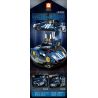 FORANGE FC9115 9115 non  XE BIẾN ÁP TRỰC TIẾP KÉO LÙI MÀU XANH ĐẬM bộ đồ chơi xếp lắp ráp ghép mô hình  ENGINE MORPH Kỹ Thuật Công Nghệ Cao Mô Hình Phương Tiện 609 khối