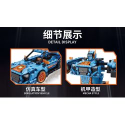 FORANGE FC9116 9116 non  XE BIẾN ÁP TRỰC TIẾP KÉO LÙI MÀU XANH CAM bộ đồ chơi xếp lắp ráp ghép mô hình  ENGINE MORPH Kỹ Thuật Công Nghệ Cao Mô Hình Phương Tiện 611 khối