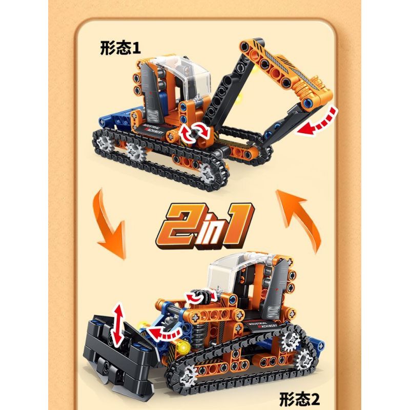 FORANGE FC9311 9311 non  KỸ THUẬT CHIBIAN 4 MÔ HÌNH bộ đồ chơi xếp lắp ráp ghép mô hình  ENGINE MORPH Kỹ Thuật Công Nghệ Cao Mô Hình Phương Tiện 801 khối