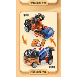 FORANGE FC9311 9311 non  KỸ THUẬT CHIBIAN 4 MÔ HÌNH bộ đồ chơi xếp lắp ráp ghép mô hình  ENGINE MORPH Kỹ Thuật Công Nghệ Cao Mô Hình Phương Tiện 801 khối