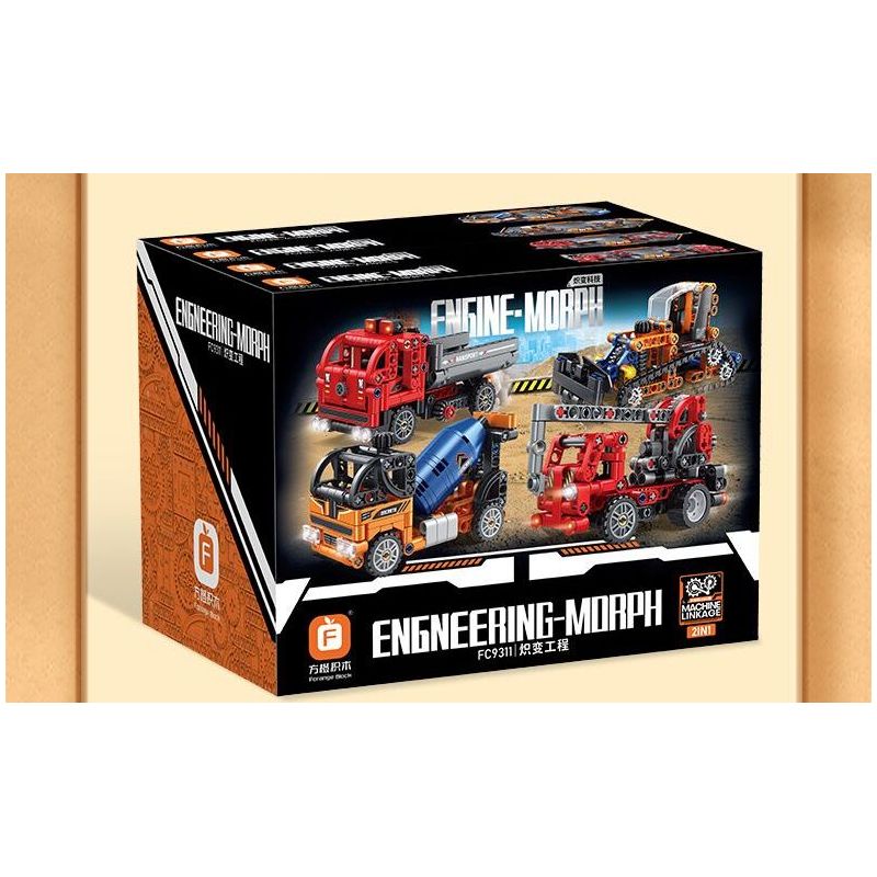 FORANGE FC9311 9311 non  KỸ THUẬT CHIBIAN 4 MÔ HÌNH bộ đồ chơi xếp lắp ráp ghép mô hình  ENGINE MORPH Kỹ Thuật Công Nghệ Cao Mô Hình Phương Tiện 801 khối