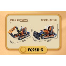 FORANGE FC9311 9311 non  KỸ THUẬT CHIBIAN 4 MÔ HÌNH bộ đồ chơi xếp lắp ráp ghép mô hình  ENGINE MORPH Kỹ Thuật Công Nghệ Cao Mô Hình Phương Tiện 801 khối