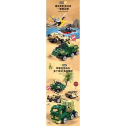 FORANGE FC9312 9312 non  MÔ HÌNH QUÂN ĐỘI CHIBI 4 bộ đồ chơi xếp lắp ráp ghép mô hình  ENGINE MORPH Kỹ Thuật Công Nghệ Cao Mô Hình Phương Tiện 642 khối