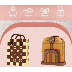 FORANGE FC8284 8284 non  TÚI XÁCH THỜI TRANG 6 KIỂU DÁNG bộ đồ chơi xếp lắp ráp ghép mô hình 642 khối